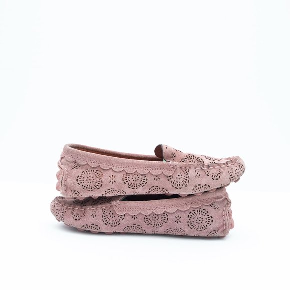 Coach Crosby Driver Slip On Shoes With Cut Out Floral in Blush - Picture 5 of 6